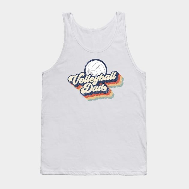 Retro Volleyball Dad Father's Day Tank Top by Wonder man 